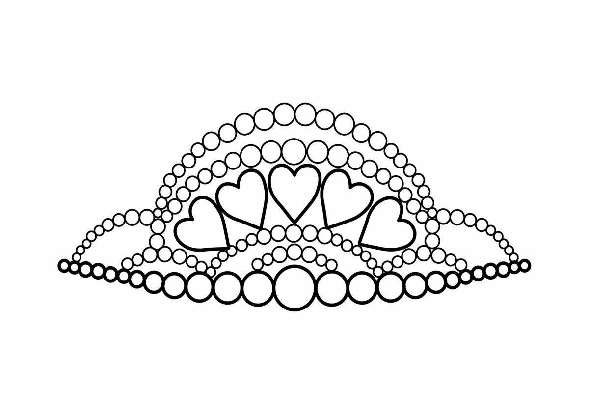 Coloring majestic crown for children