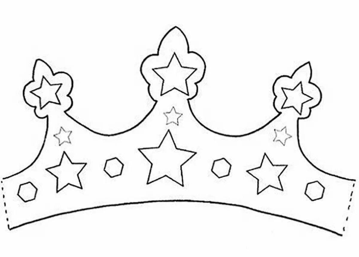 Exquisite crown coloring book for kids