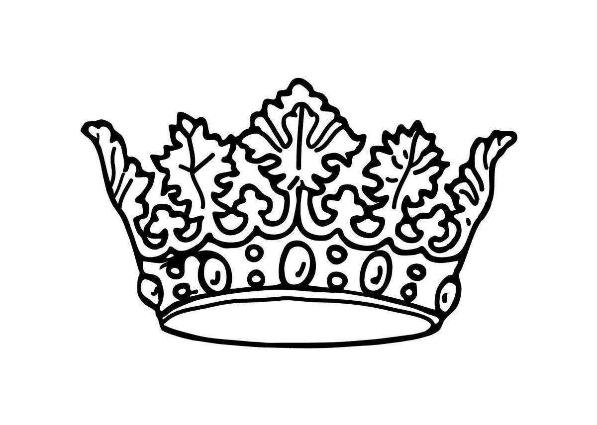 Great crown coloring page for kids
