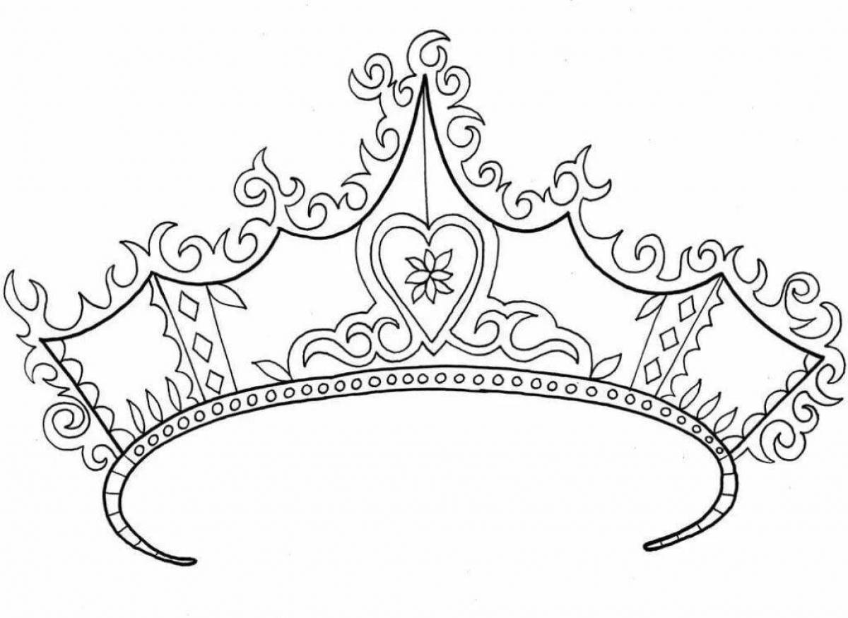 Gorgeous crown coloring book for kids