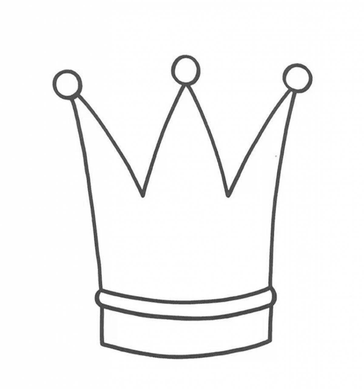 Awesome crown coloring page for kids
