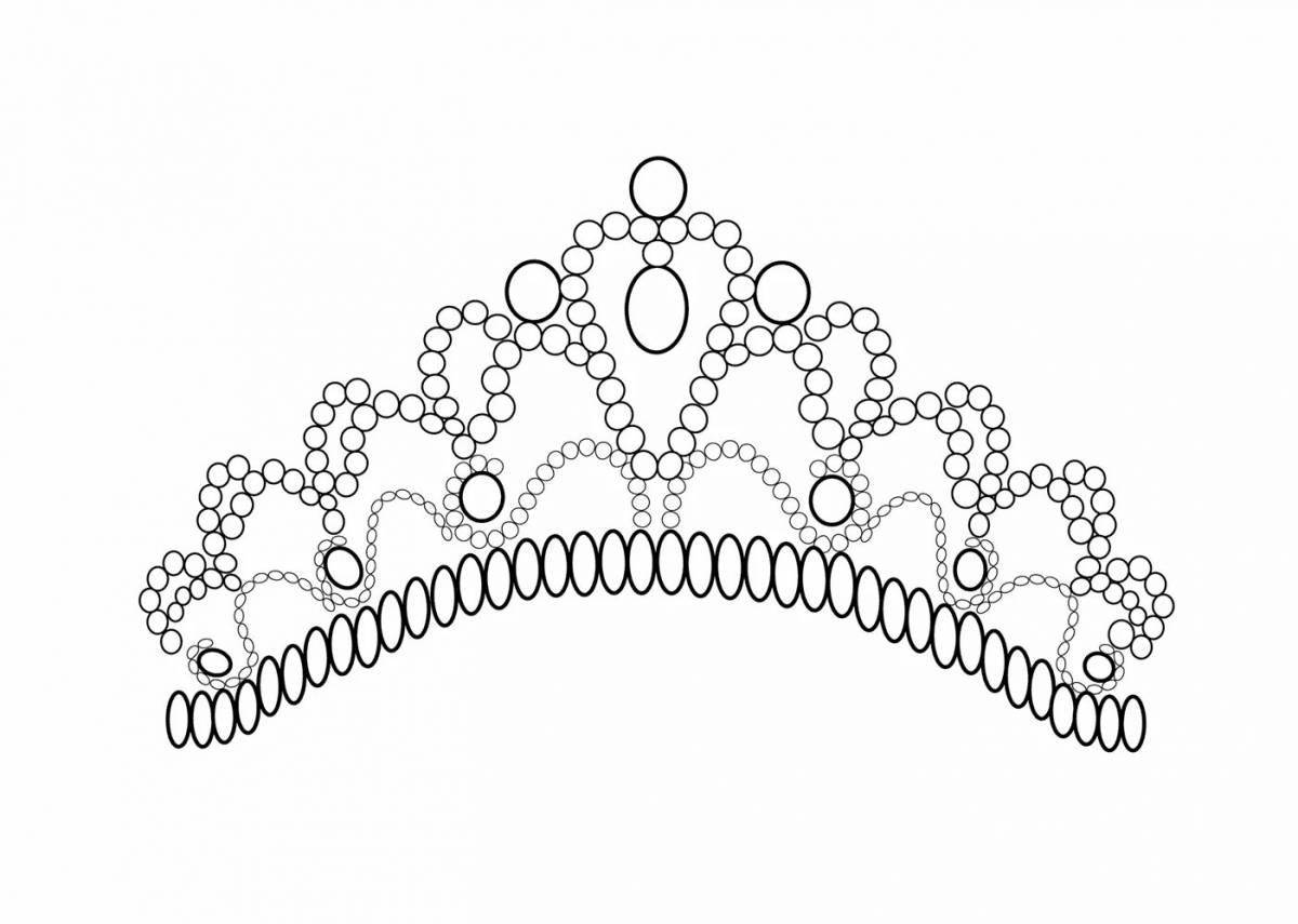 Coloring exotic crown for children