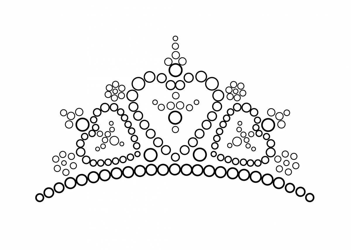Coloring page unusual crown for kids