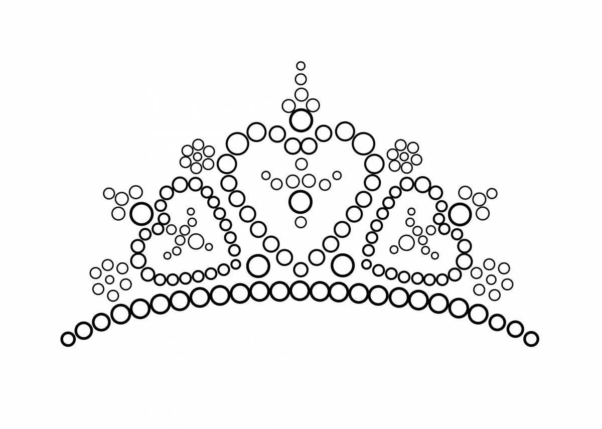 Coloring page unusual crown for kids