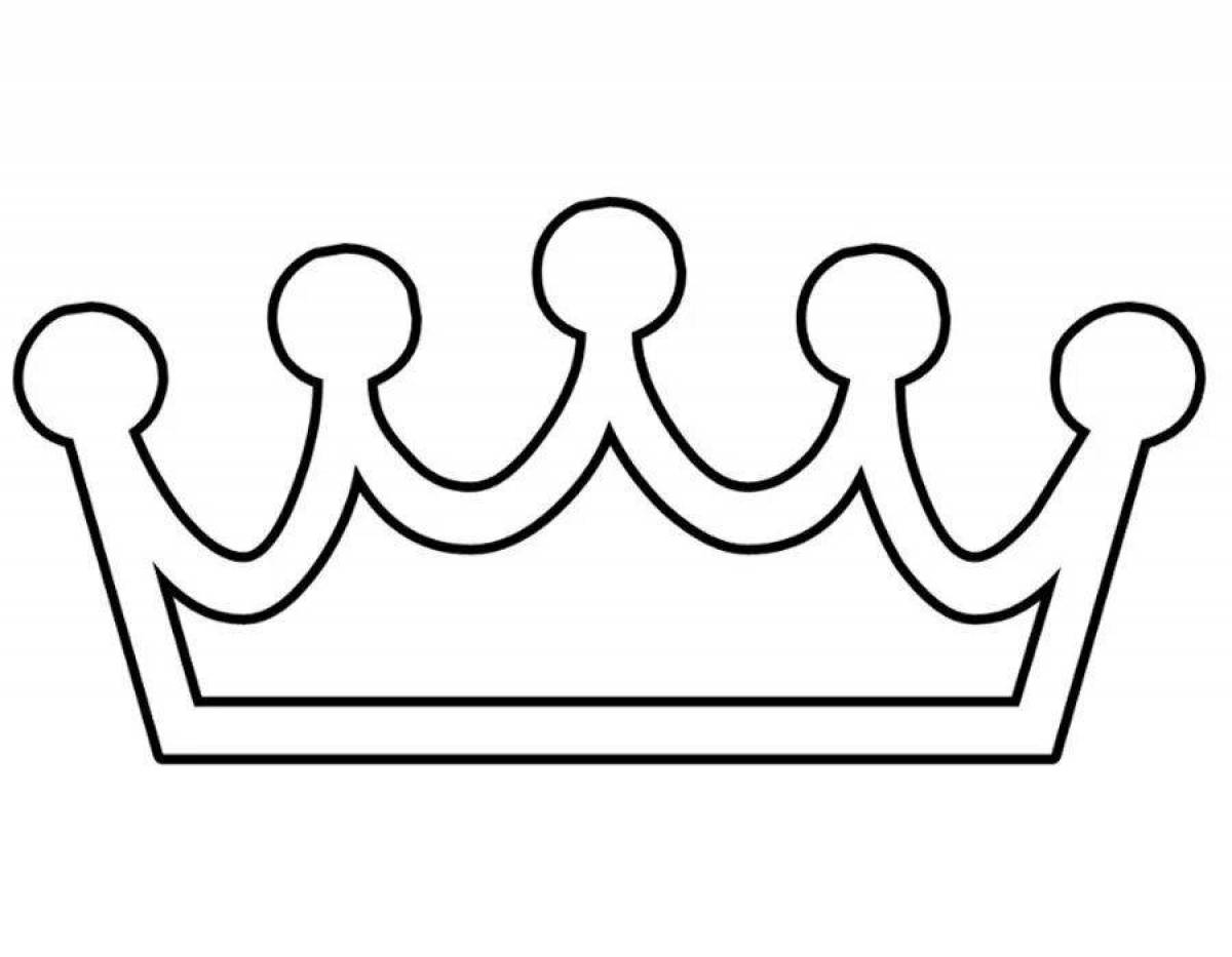 Playful crown coloring page for kids