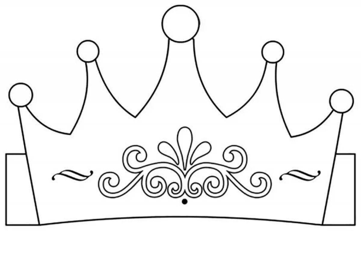 Coloring fun crown for kids
