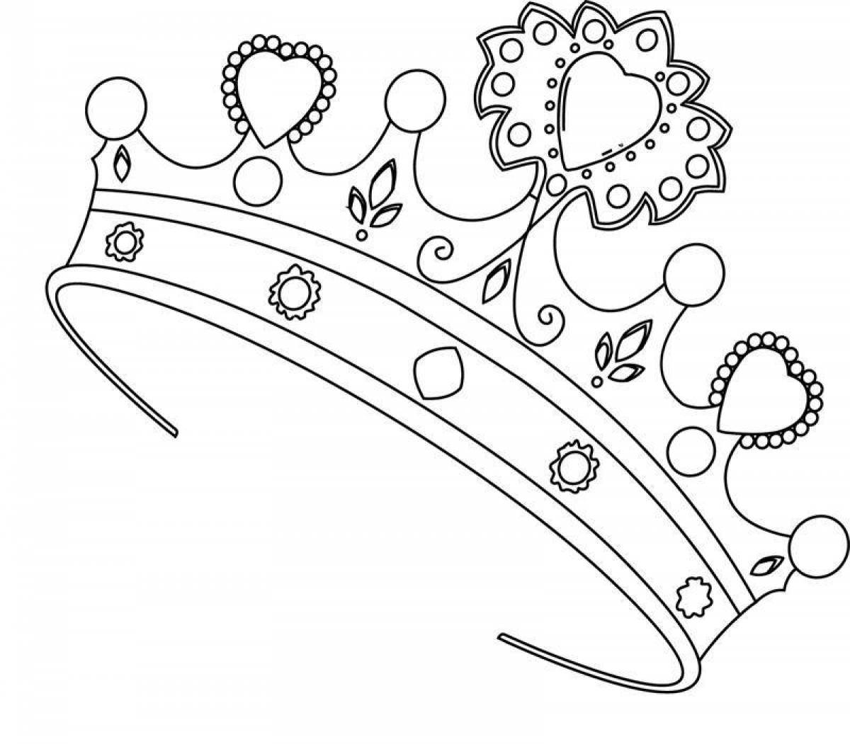 Bright crown coloring book for kids