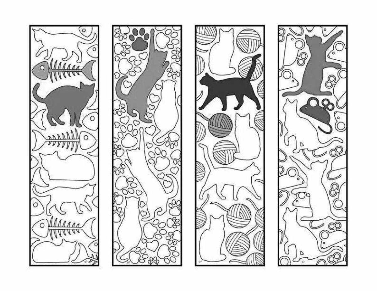 Coloring bookmarks for books
