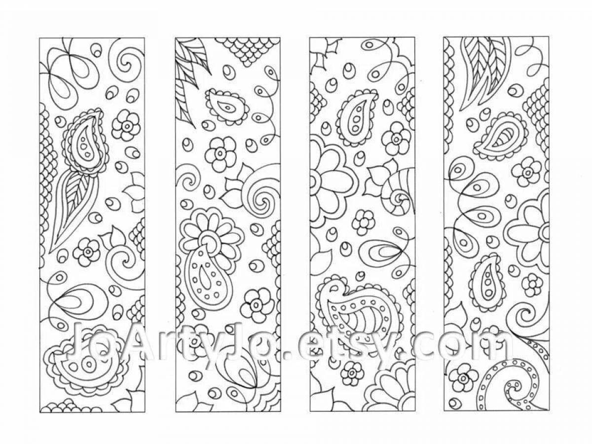 Fun coloring bookmarks for books
