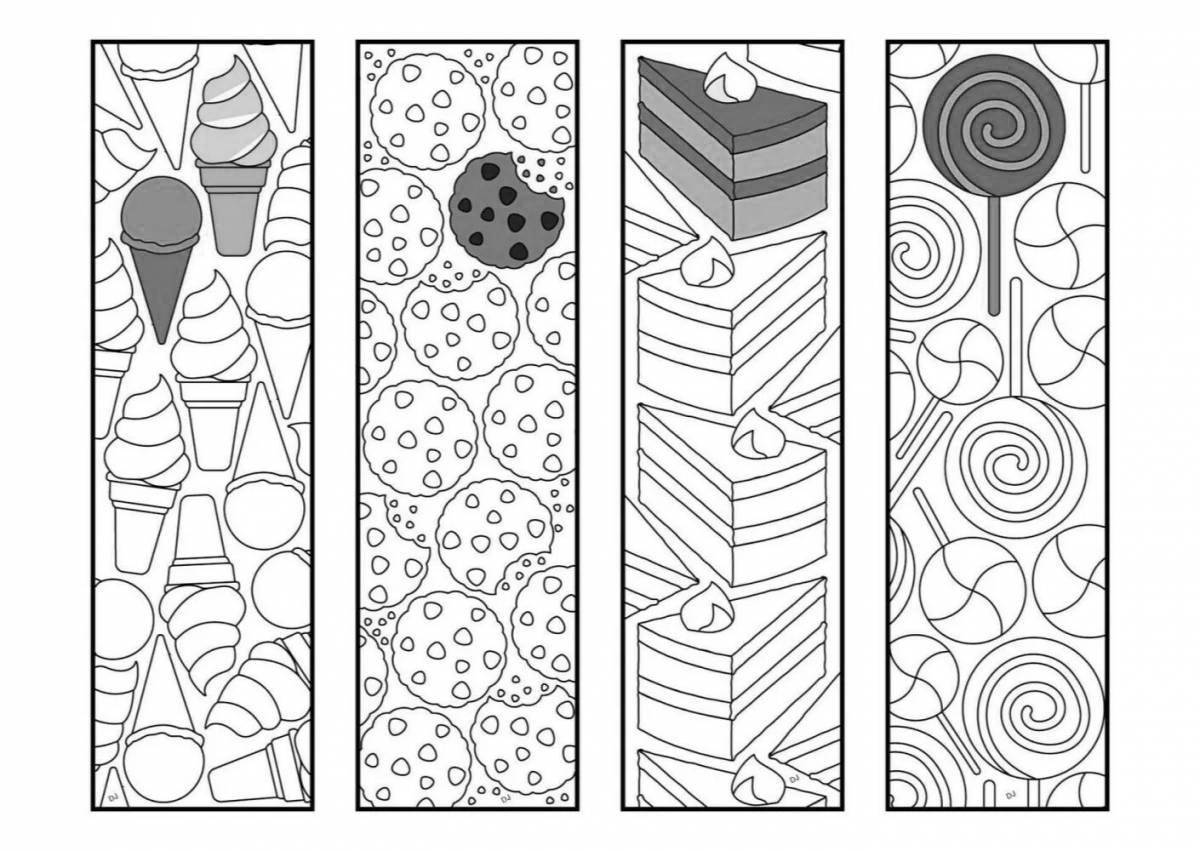 Fun coloring bookmarks for books
