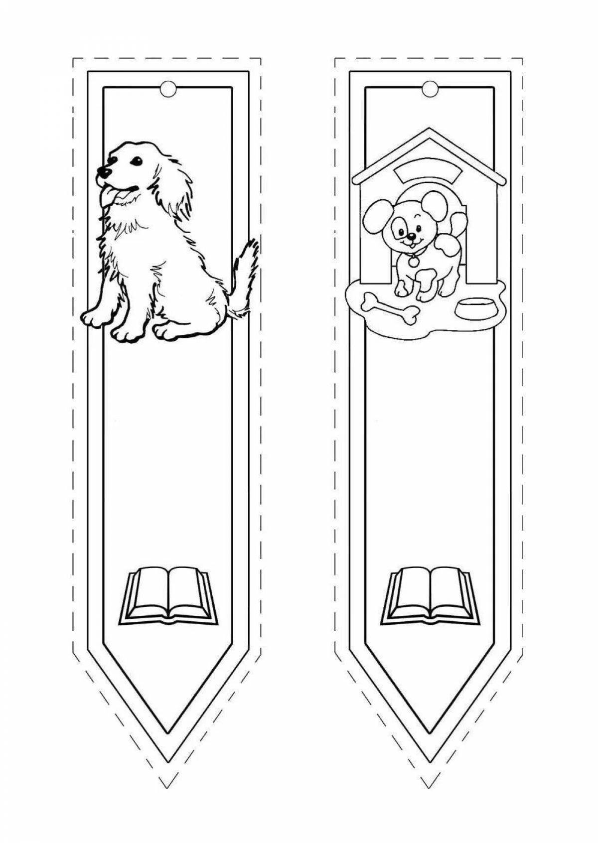 Stylish coloring bookmarks for books