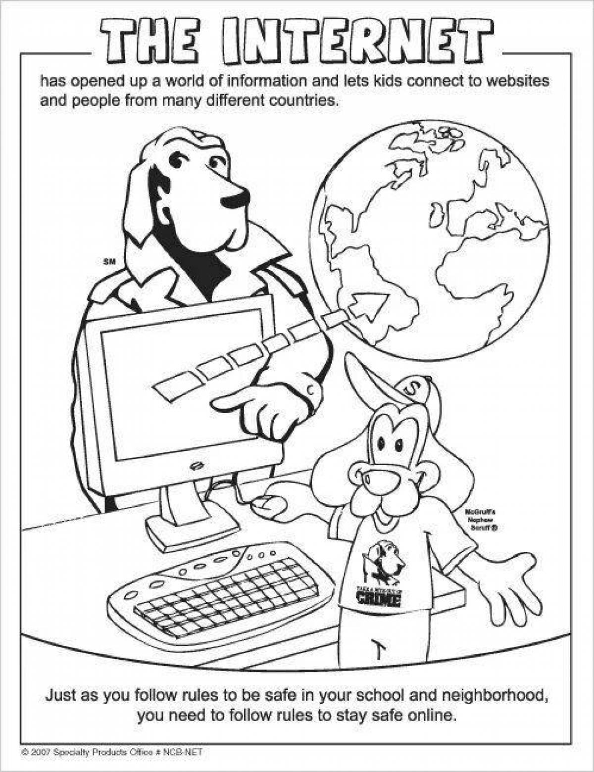 A bright and safe online coloring book for elementary school children
