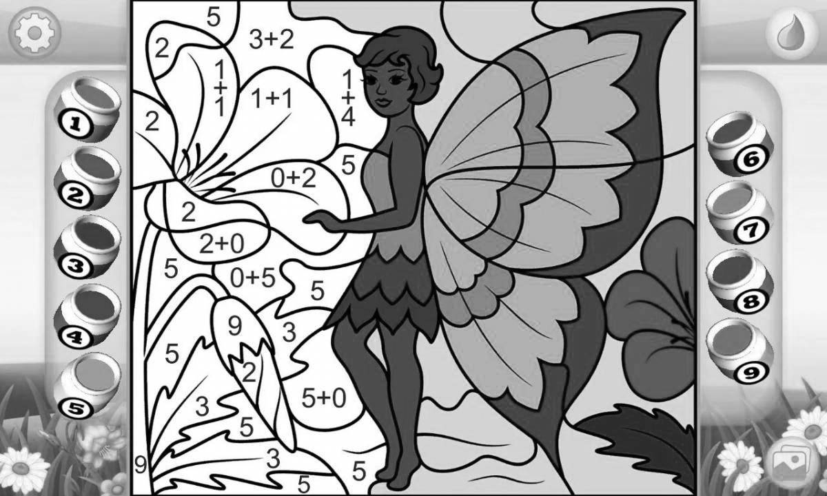 Coloring adorable number game
