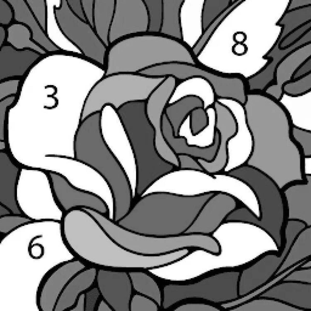 Color-brilliant number game coloring page