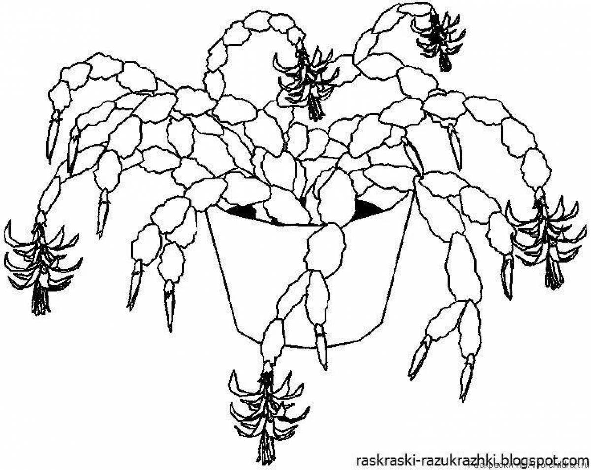 Animated houseplant coloring page for 4-5 year olds