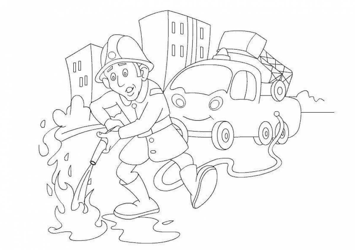Fantastic fire safety coloring book