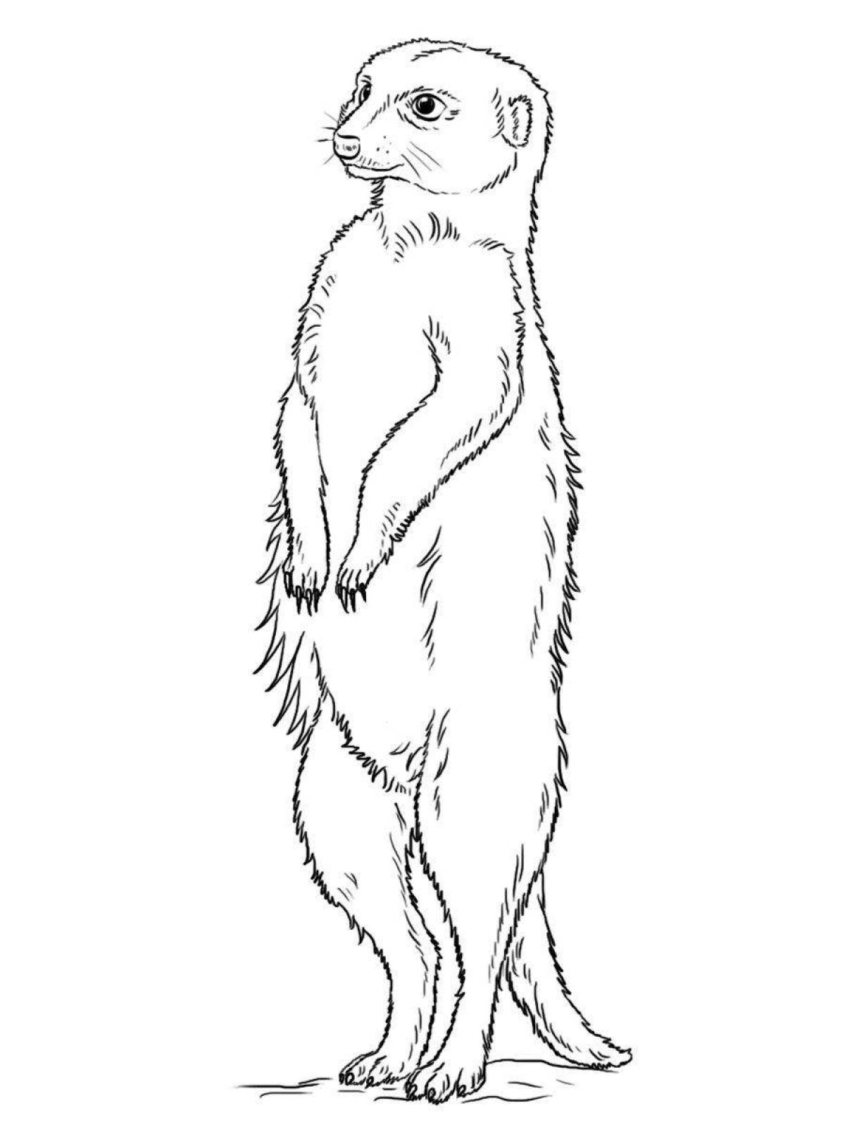 Attractive gopher coloring page
