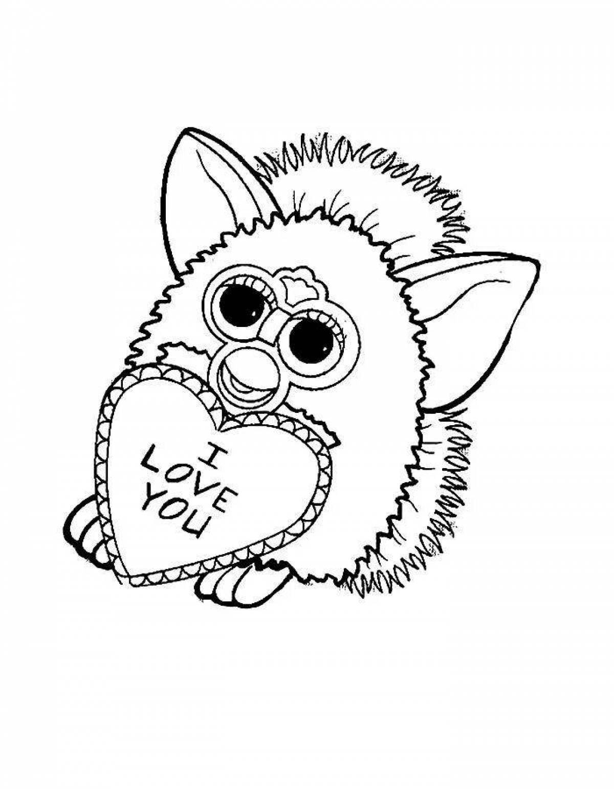 Adorable kitty coloring pages