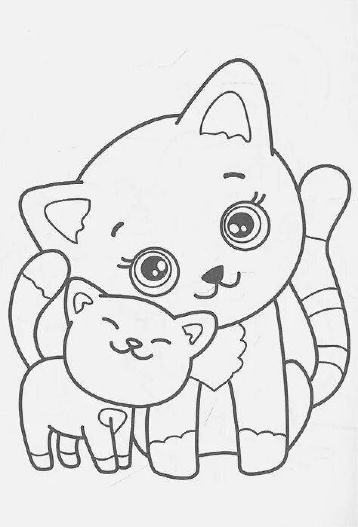 Coloring page witty pussies