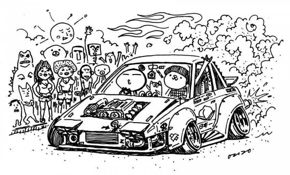 Amazing jdm coloring page