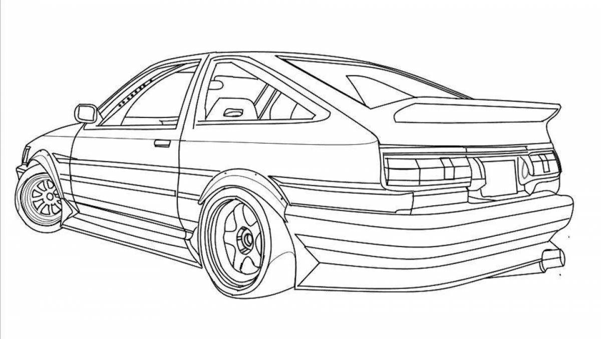 Sweet jdm coloring page