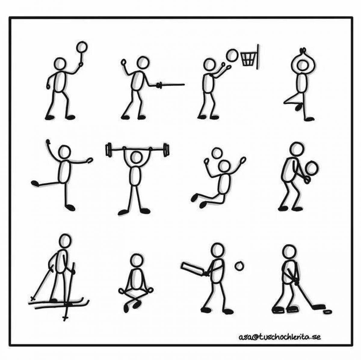 Stickman coloring page