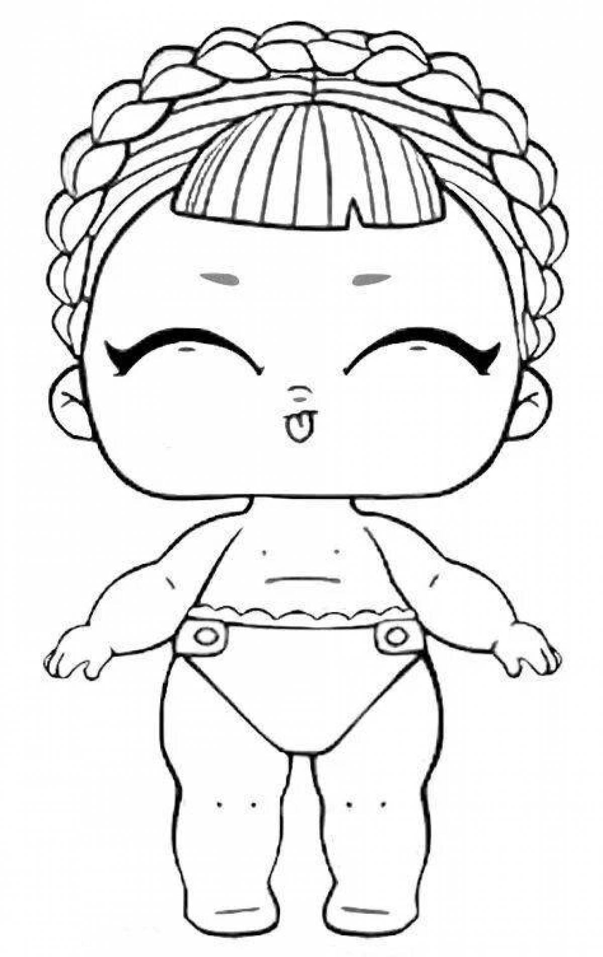 Live coloring baby doll