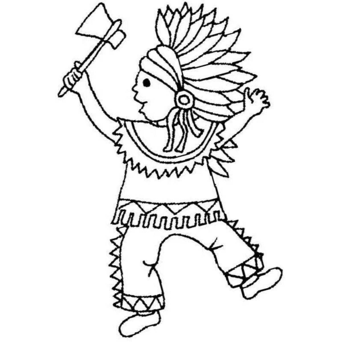 Majestic Indian Coloring Pages