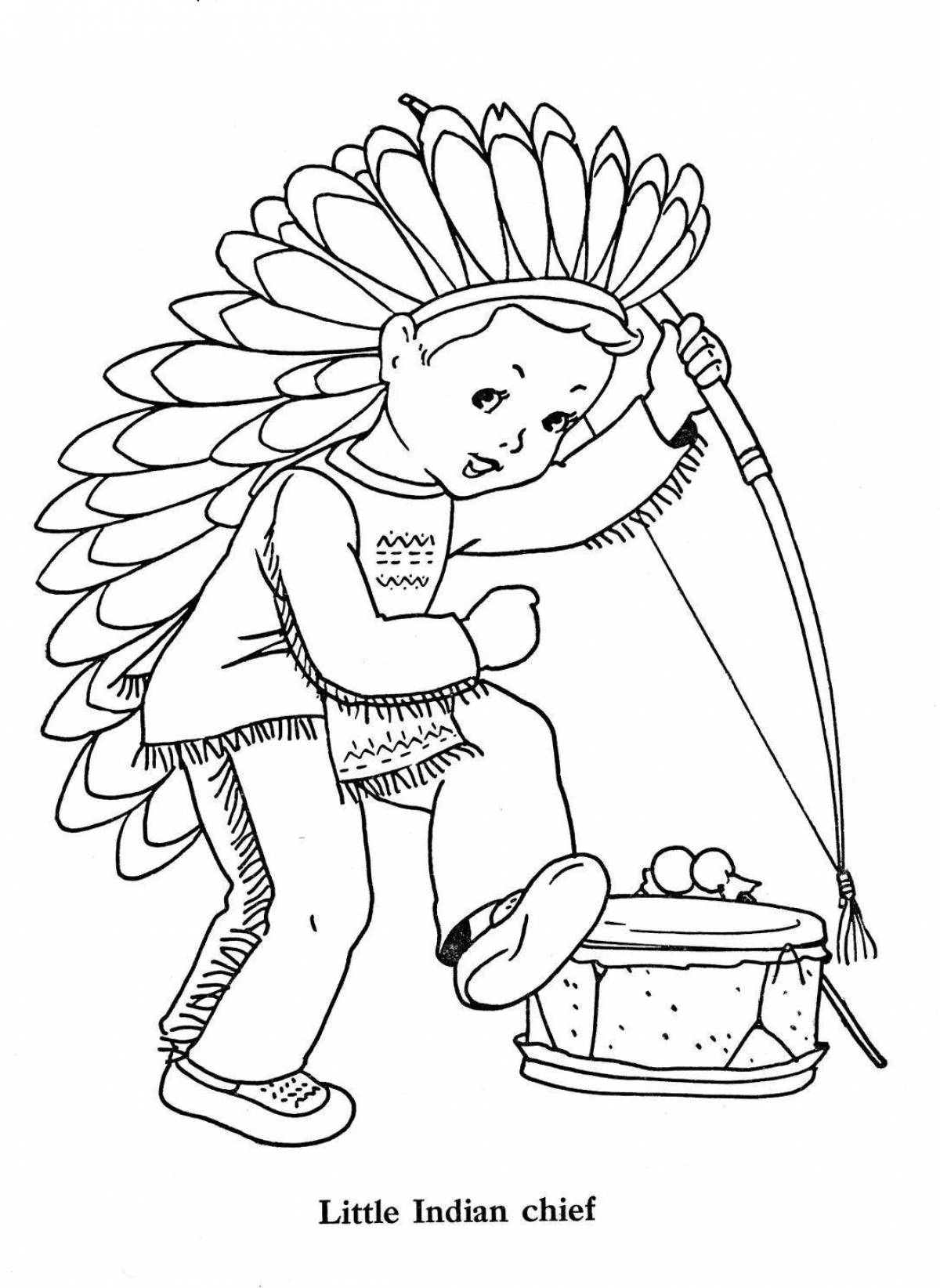 Exotic Indian coloring pages