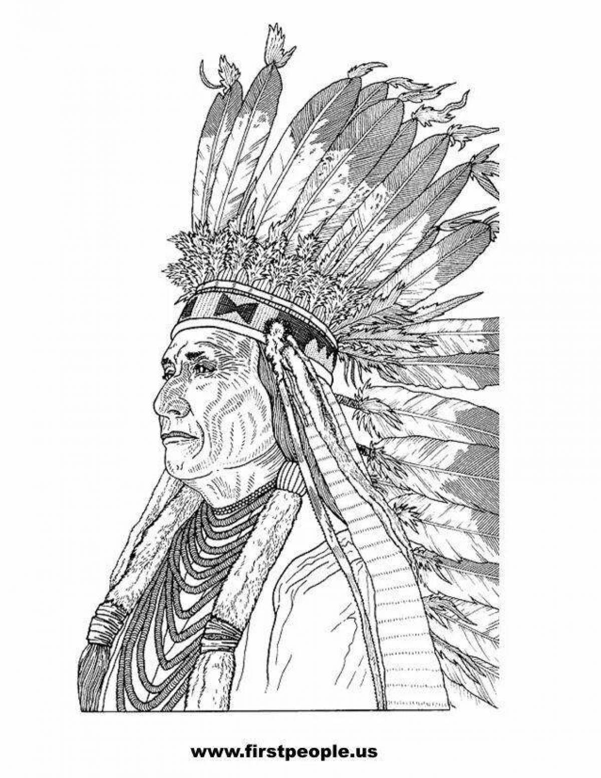 Indian dazzling coloring pages
