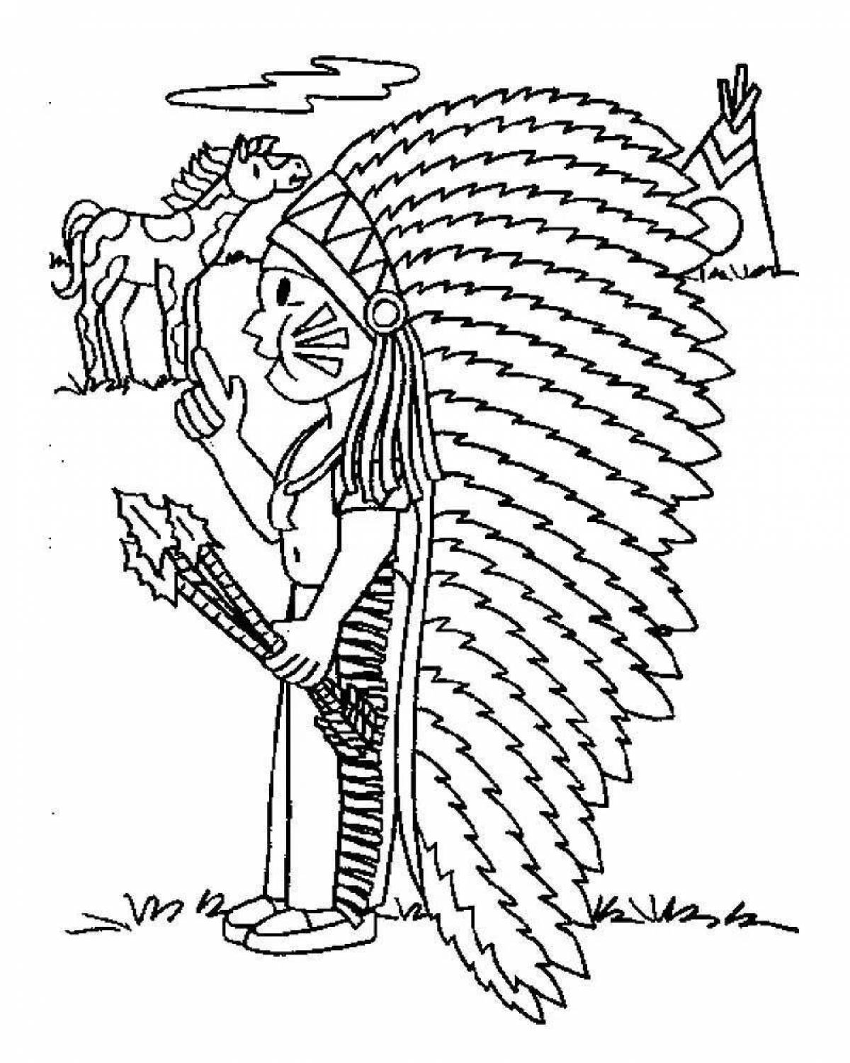 Great Indians coloring pages