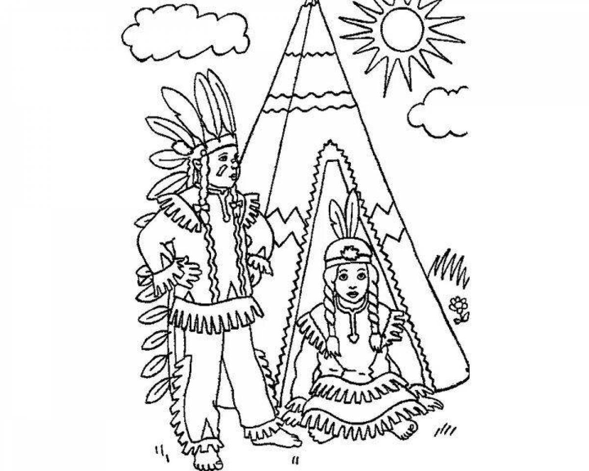 Great Indian coloring pages