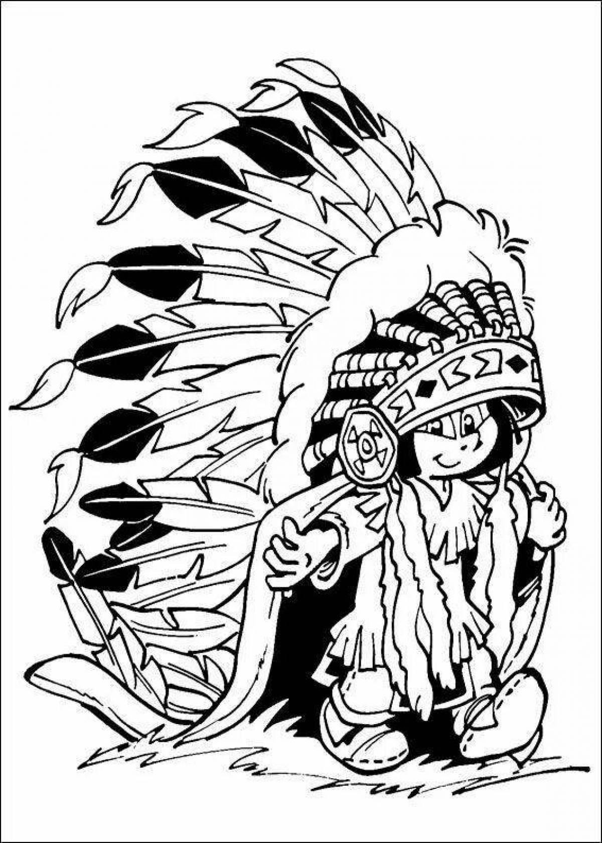 Exquisite Indian coloring pages