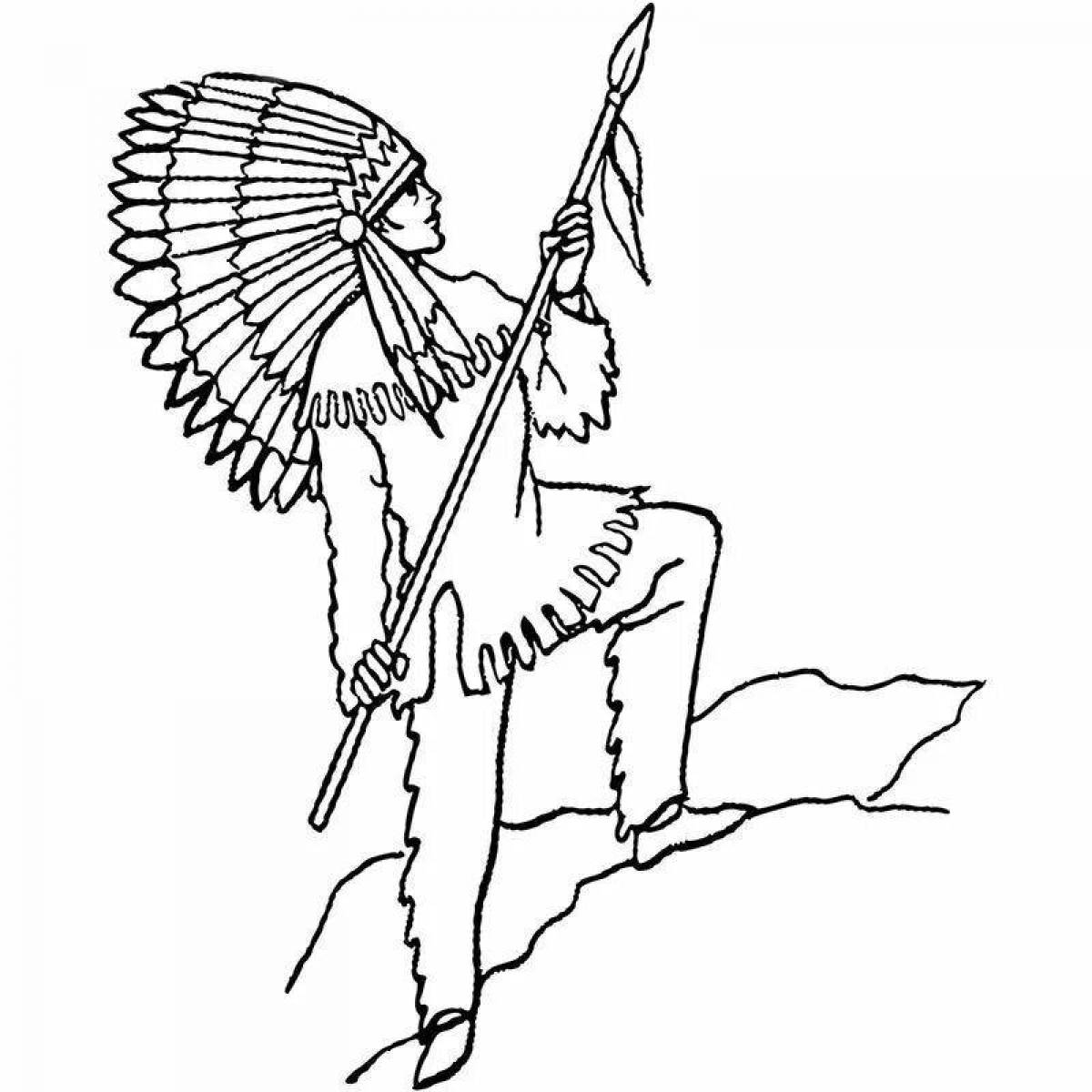 Апачи индейцы раскраска