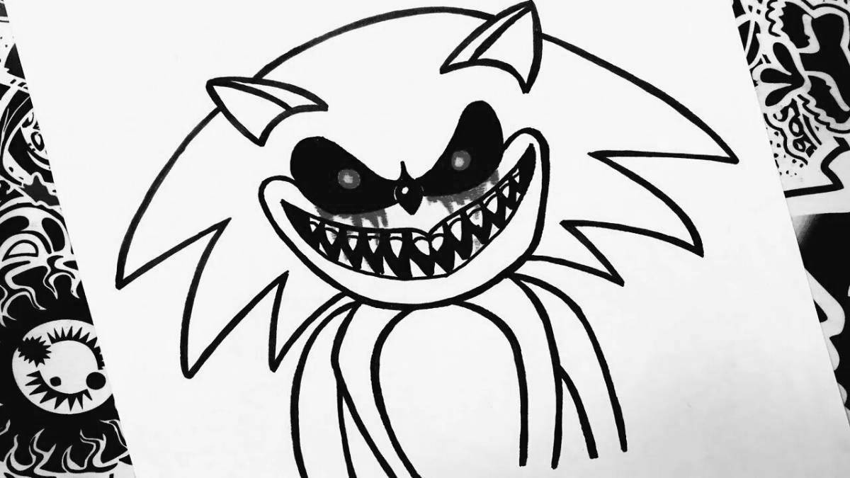 Impressive sonic exe coloring book