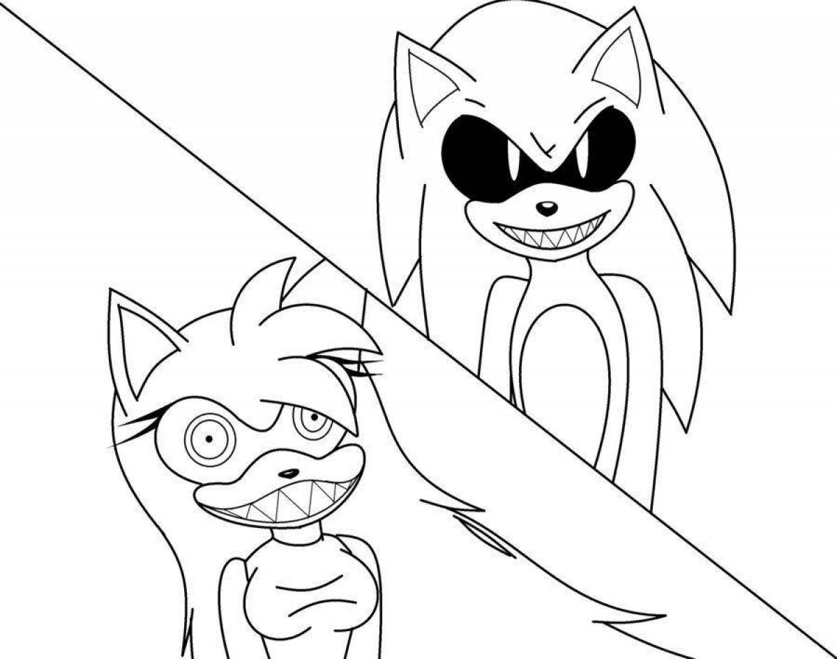Fancy sonic exe coloring