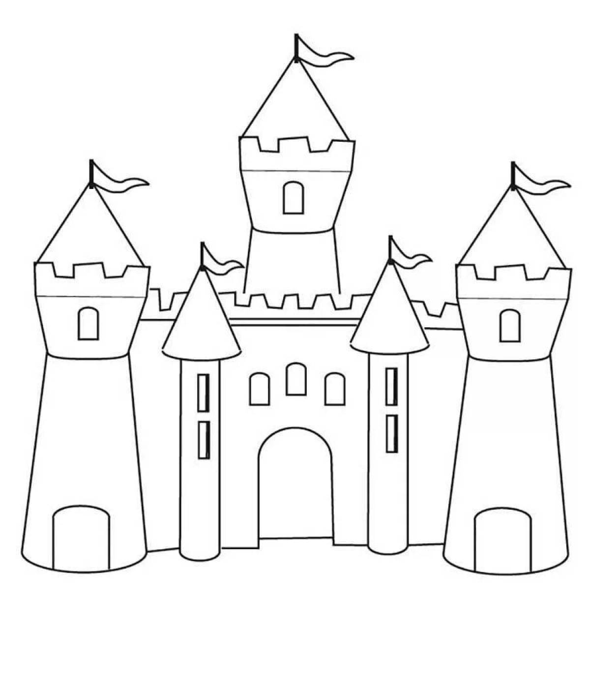 Great old castle coloring book