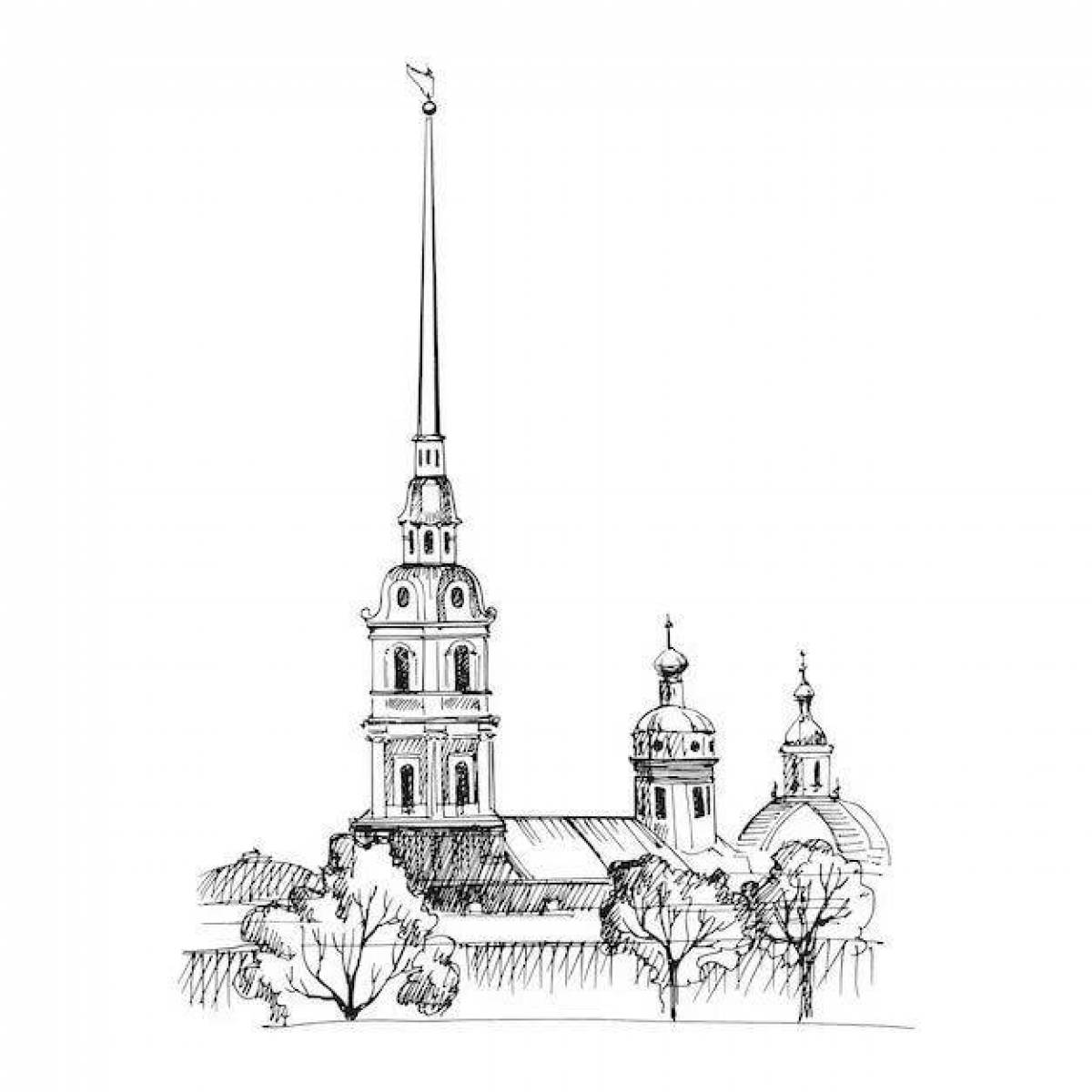 Royal peter and paul fortress coloring page