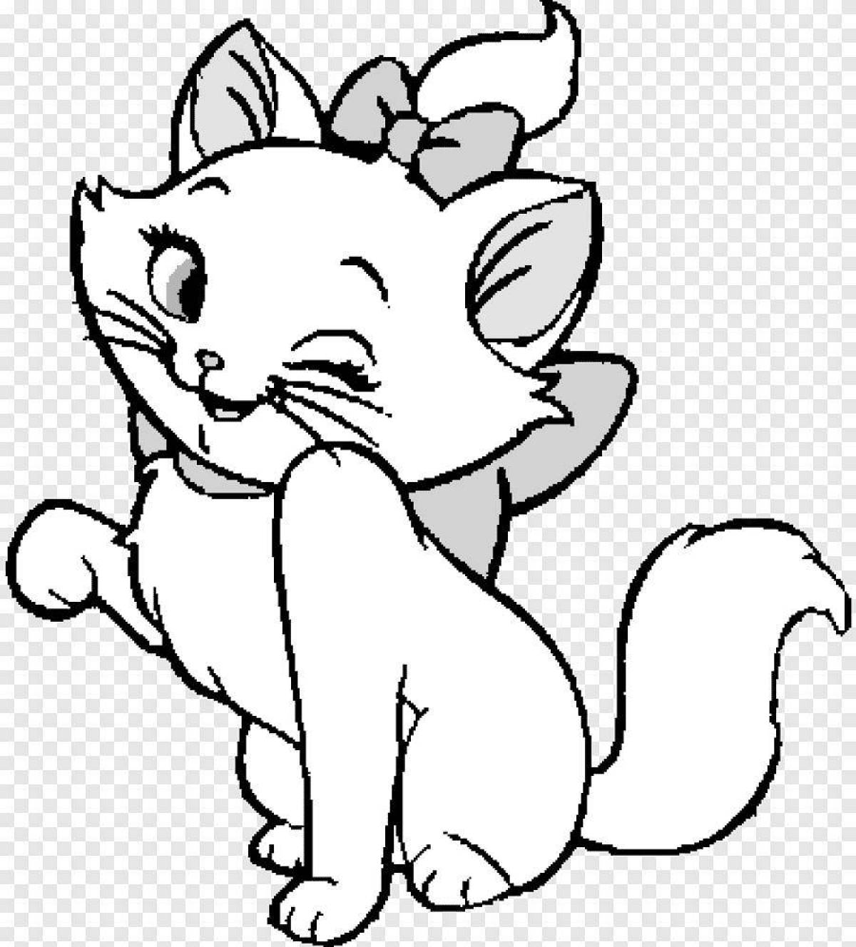 Coloring cute lily kitty