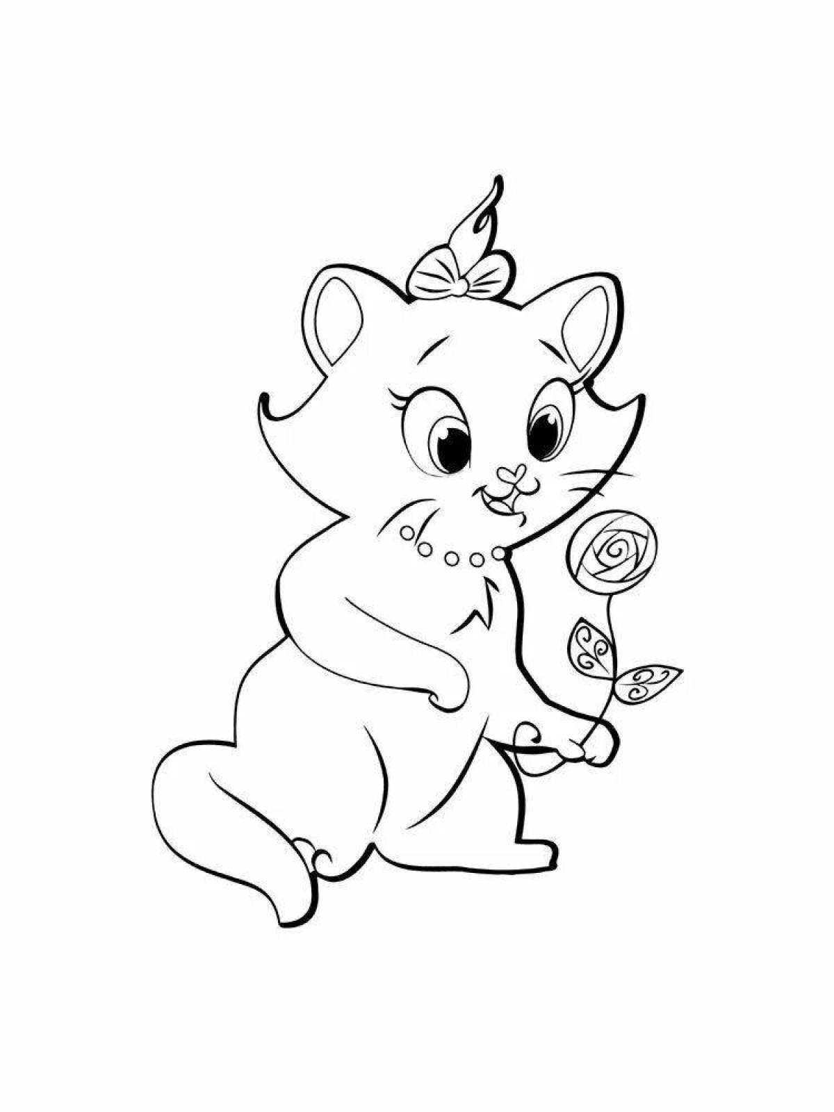 Quirky lily kitty coloring book