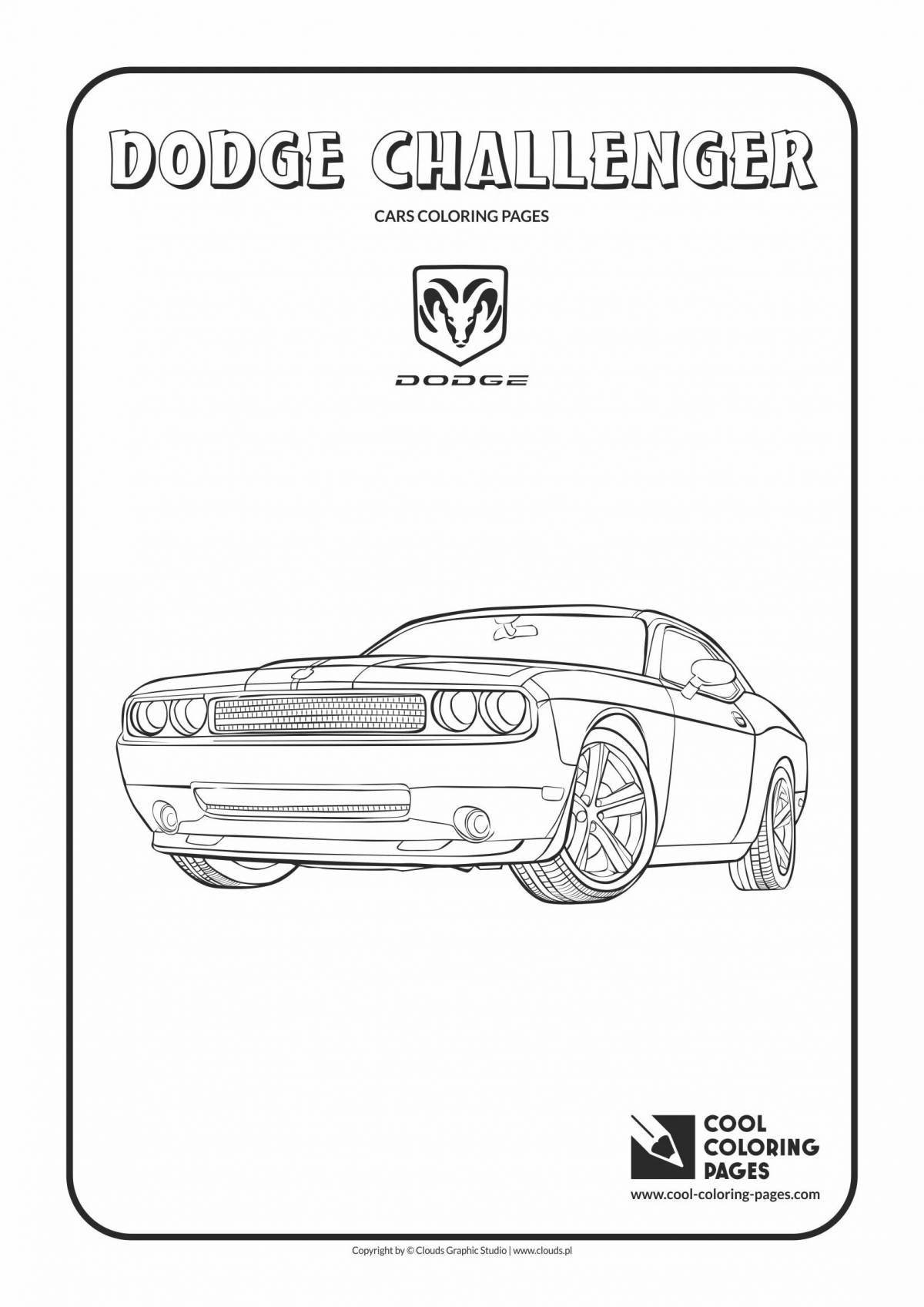 Dodge challenger bright coloring