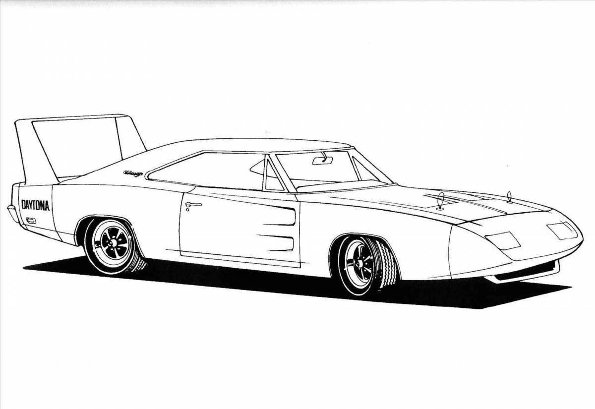 Dodge challenger awesome coloring book