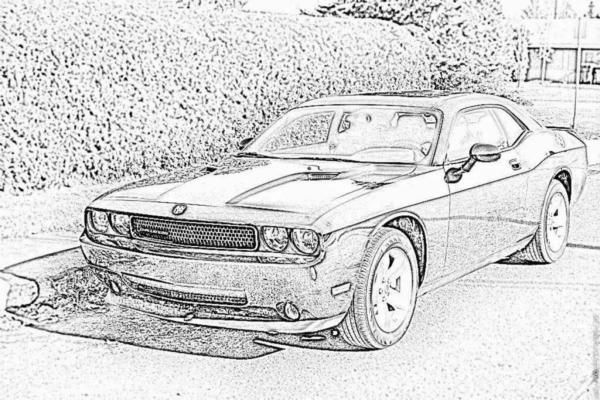 Amazing coloring dodge challenger