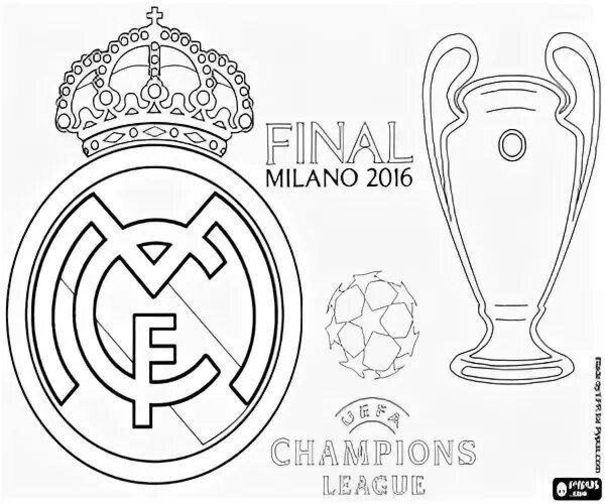 Real madrid glitter coloring book