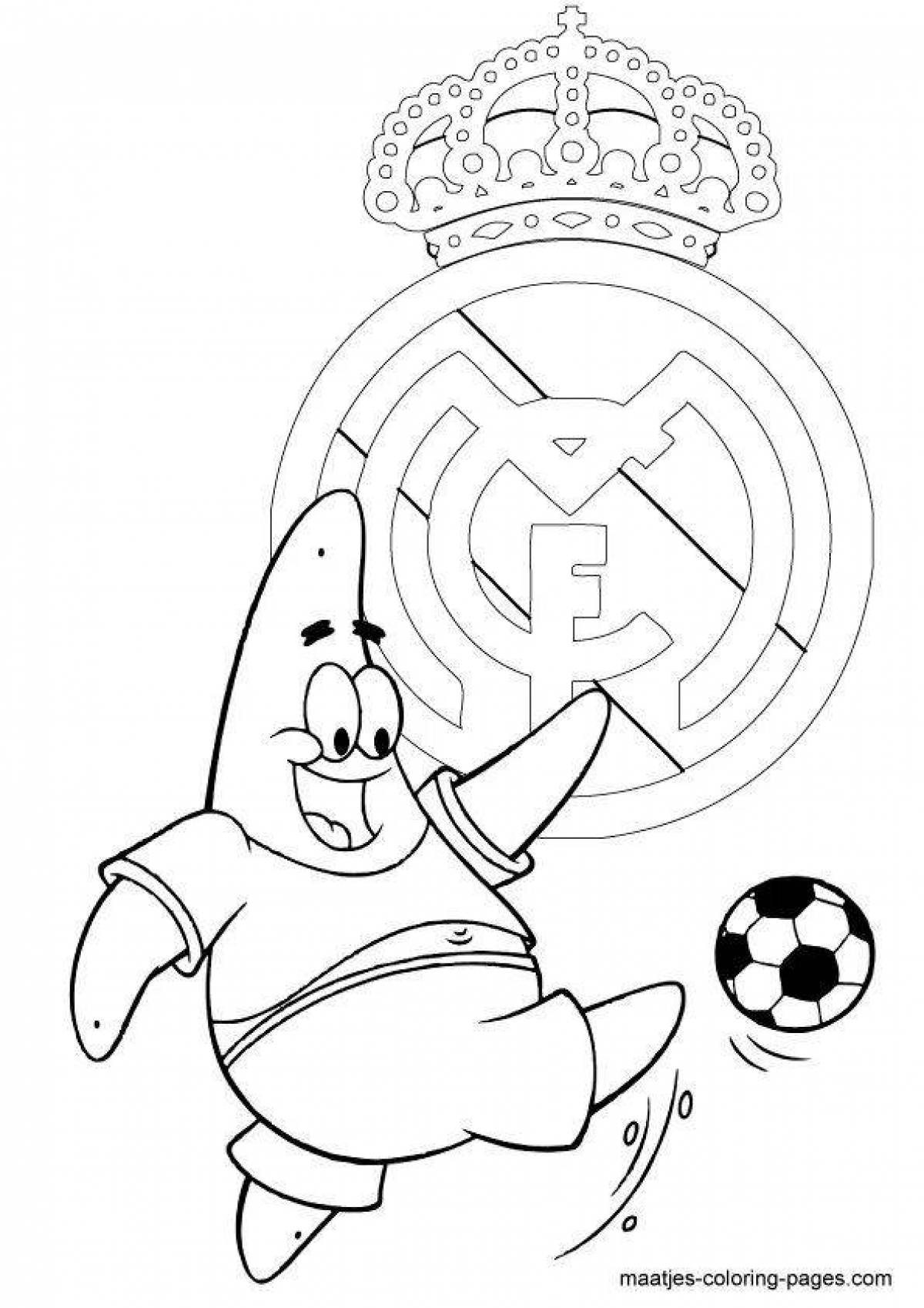 Colorful real madrid coloring book