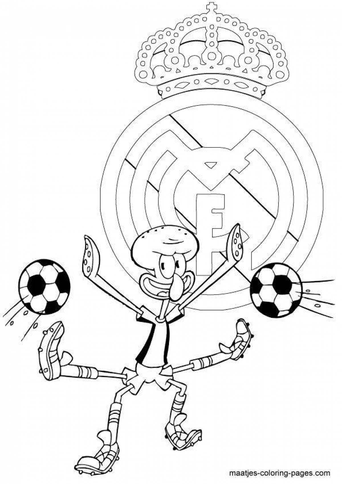 Attractive real madrid coloring page
