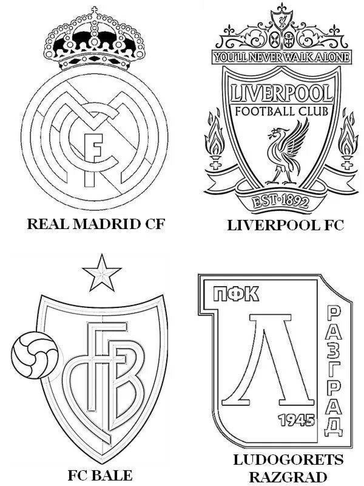 Artfully crafted real madrid coloring page