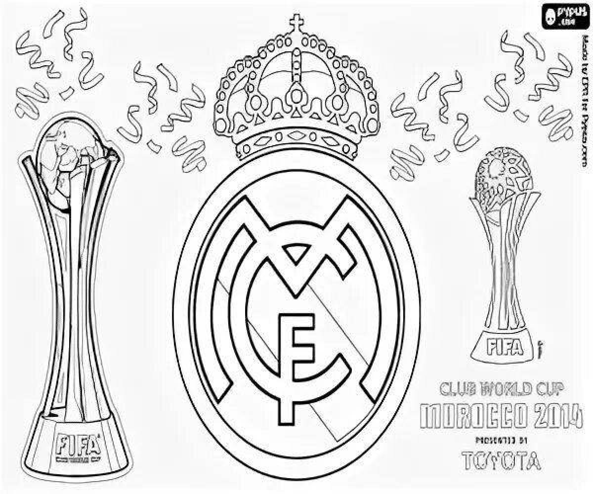 Real madrid detailed coloring page
