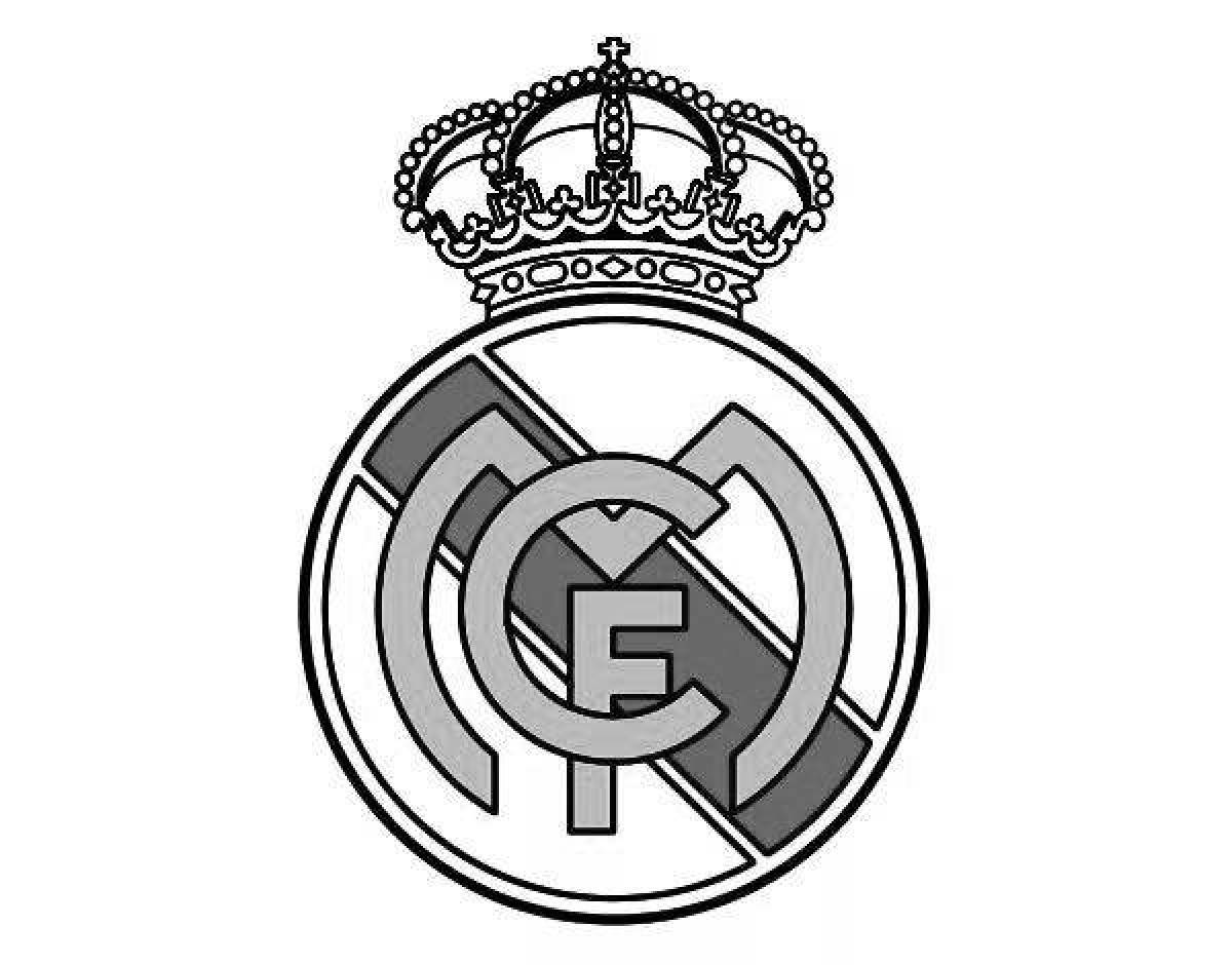 Lovely created real madrid coloring page