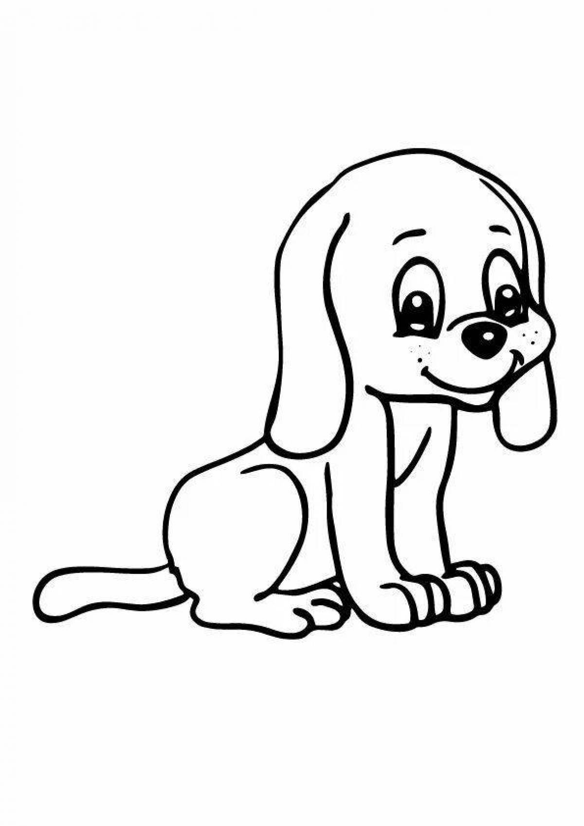 Colouring funny dog